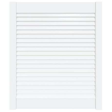 Vidaxl kastdeur met lamellen 69x59,4 cm massief grenenhout wit