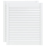 Vidaxl kastdeuren met lamellen 2 st 69x59,4 cm massief grenenhout wit