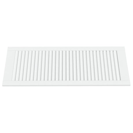 Vidaxl kastdeuren met lamellen 2 st 99,3x39,4 cm grenenhout wit