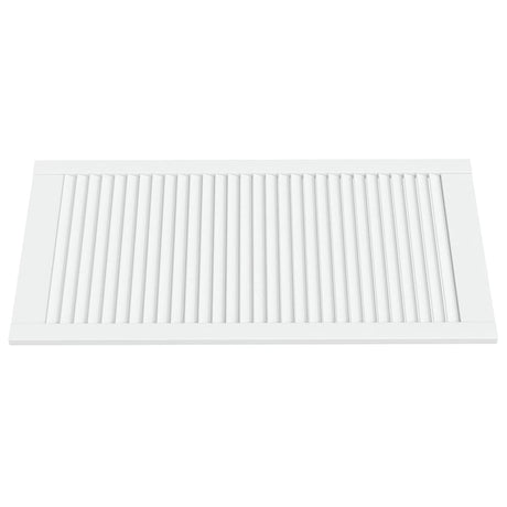 Vidaxl kastdeur met lamellen 99,3x49,4 cm massief grenenhout wit