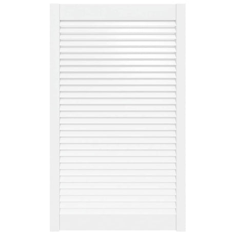 Vidaxl kastdeur met lamellen 99,3x59,4 cm massief grenenhout wit