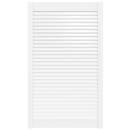 Vidaxl kastdeur met lamellen 99,3x59,4 cm massief grenenhout wit