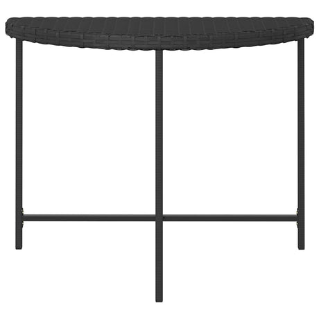 Vidaxl tuintafel 100x50x75 cm poly rattan zwart