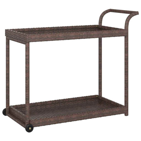 Vidaxl serveerwagen 100x45x83 cm poly rattan bruin