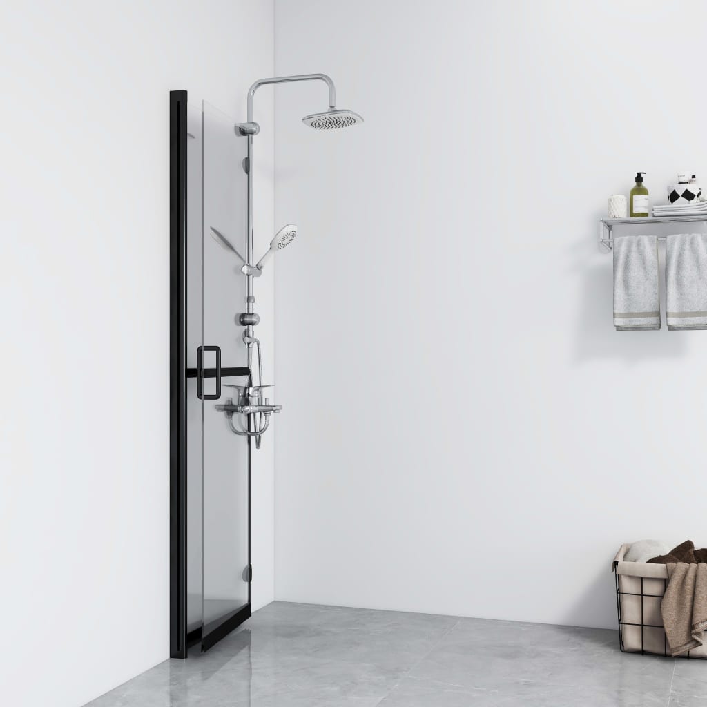 Vidaxl Walk-in shower wall Collapsible 80x190 cm ESG-Glas Transparent