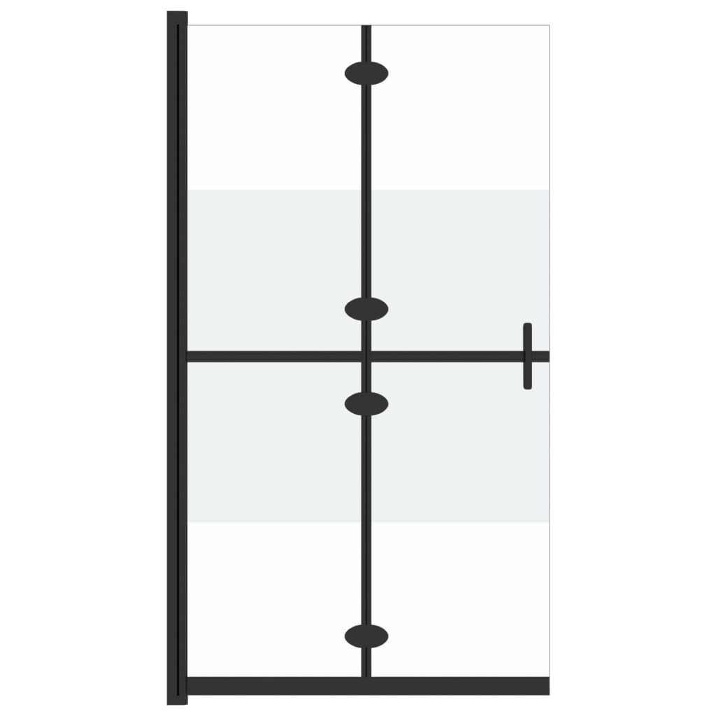 Vidaxl Walk-in shower wall Collapsible 90x190 cm ESG-Glas Halfmat