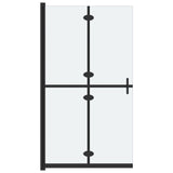 Vidaxl Walk-in shower wall Collapsible 80x190 cm ESG-Glas Mat