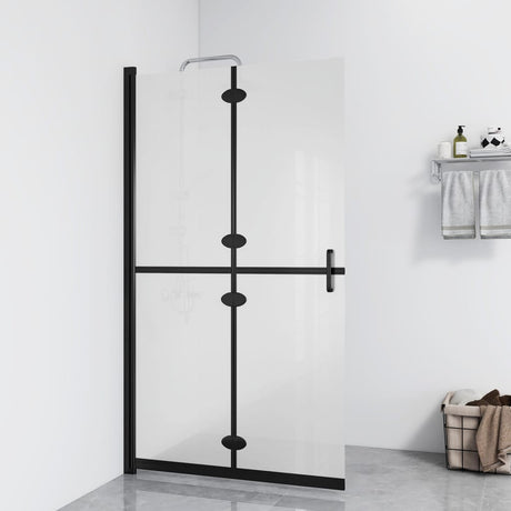 Vidaxl inloopdouchewand inklapbaar 80x190 cm esg-glas mat