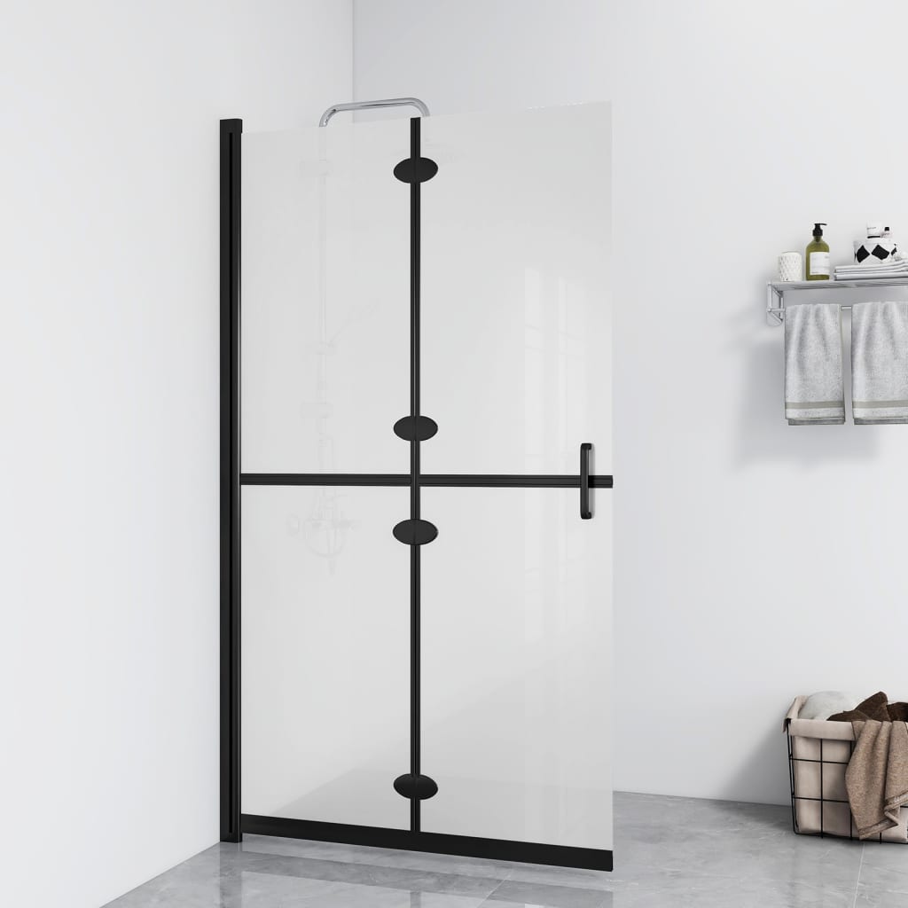 Vidaxl Walk-in shower wall Collapsible 80x190 cm ESG-Glas Mat