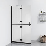 Vidaxl Walk-in shower wall Collapsible 90x190 cm ESG-Glas Mat