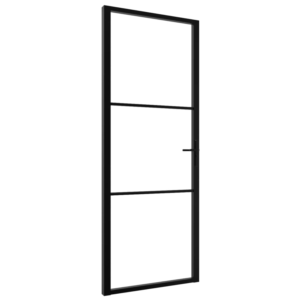 Vidaxl inner door 76x201.5 cm ESG glass and aluminum black