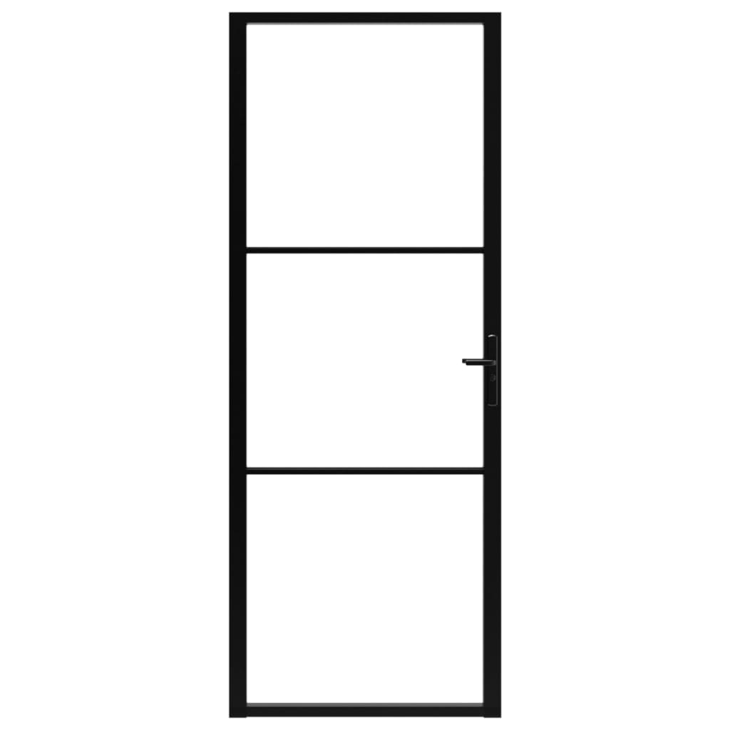 Vidaxl inner door 76x201.5 cm ESG glass and aluminum black