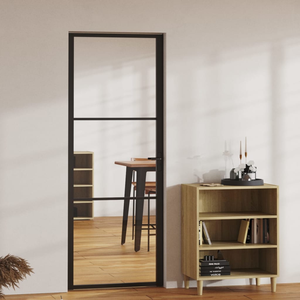 Vidaxl inner door 76x201.5 cm ESG glass and aluminum black