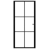 Vidaxl binnendeur 93x201,5 cm esg-glas en aluminium zwart