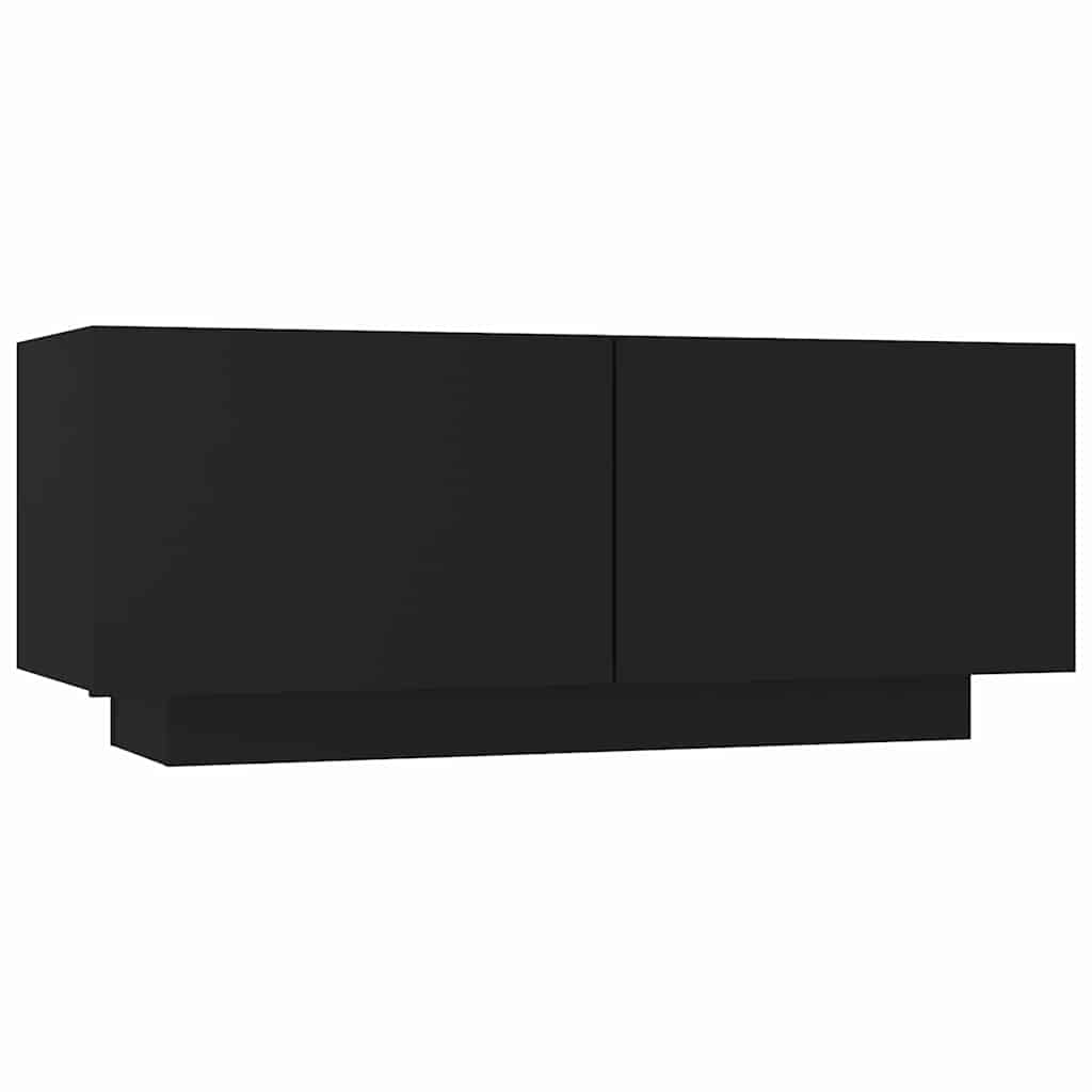 Vidaxl nachtkastje 100x35x40 cm bewerkt hout zwart
