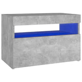 Vidaxl nachtkastje met led-verlichting 60x35x40 cm betongrijs