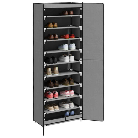 Vidaxl schoenenkast 60x30x166 cm stof grijs