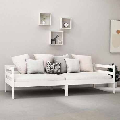 Vidaxl slaapbank massief grenenhout wit 90x200 cm