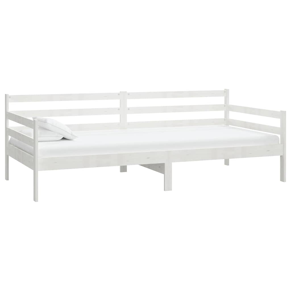 Vidaxl slaapbank massief grenenhout wit 90x200 cm