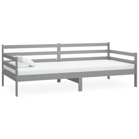Vidaxl slaapbank massief grenenhout grijs 90x200 cm