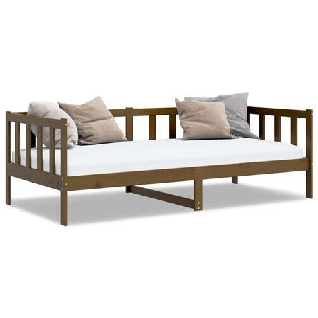 Vidaxl bedbank massief grenenhout honingbruin 90x200 cm