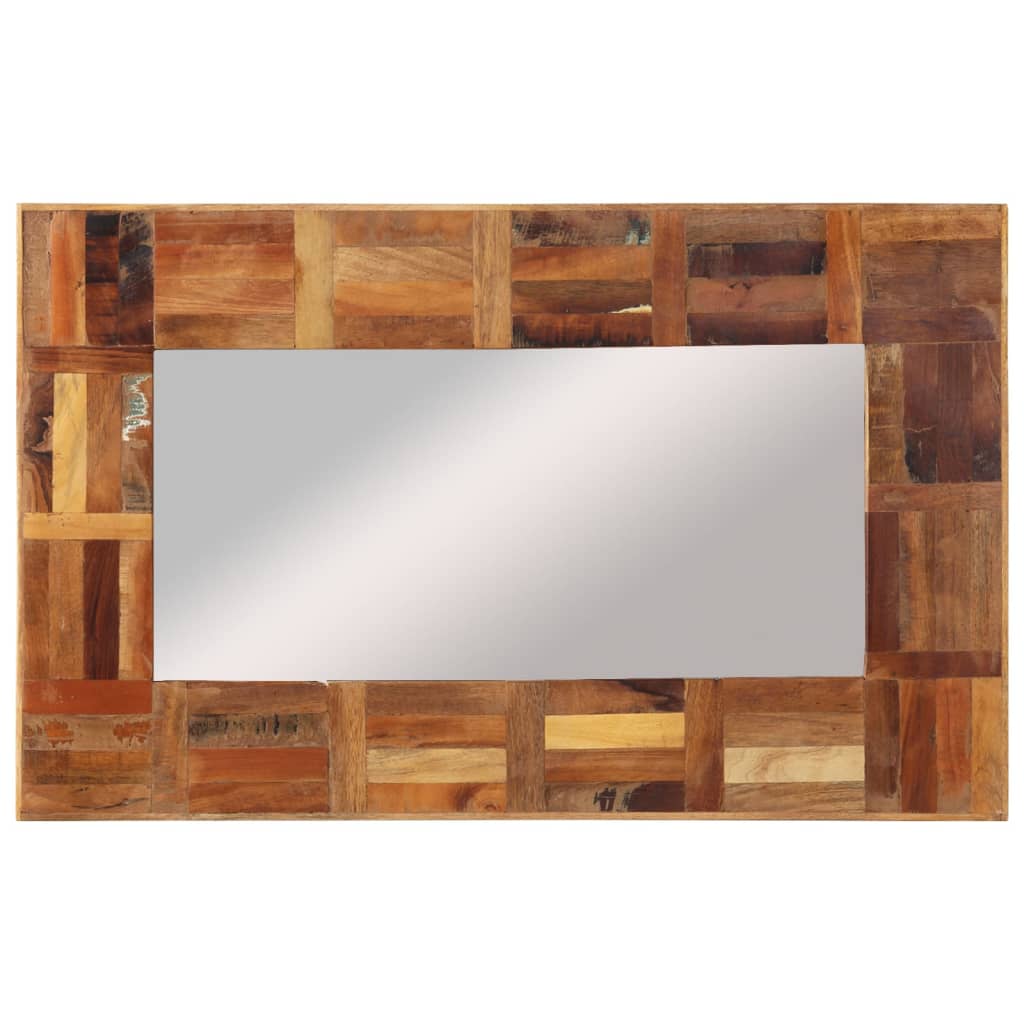 Espejo de pared de Vidaxl 50x80 cm de madera reciclada sólida