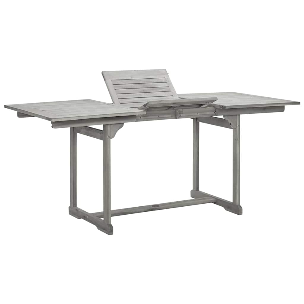 Vidaxl tuintafel (120-170)x80x75 cm massief acaciahout