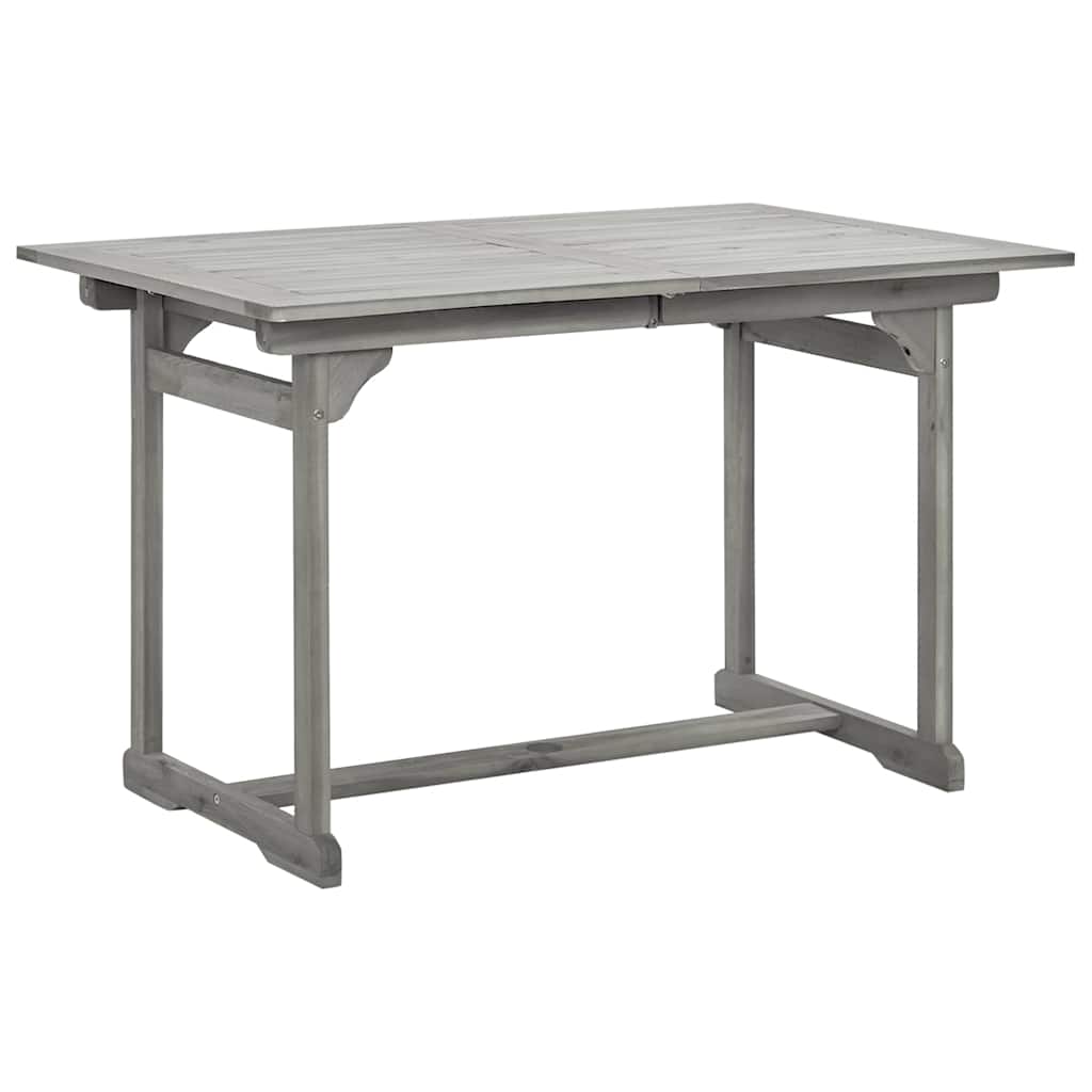 Vidaxl tuintafel (120-170)x80x75 cm massief acaciahout
