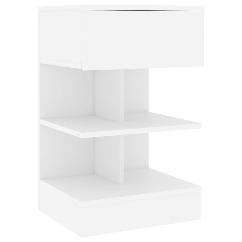 Vidaxl nachtkastje 40x35x65 cm bewerkt hout wit