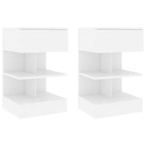 Vidaxl nachtkastjes 2 st 40x35x65 cm bewerkt hout wit