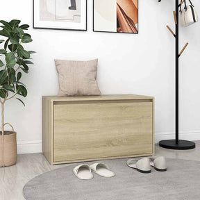 Vidaxl halbank 80x40x45 cm bewerkt hout sonoma eikenkleurig