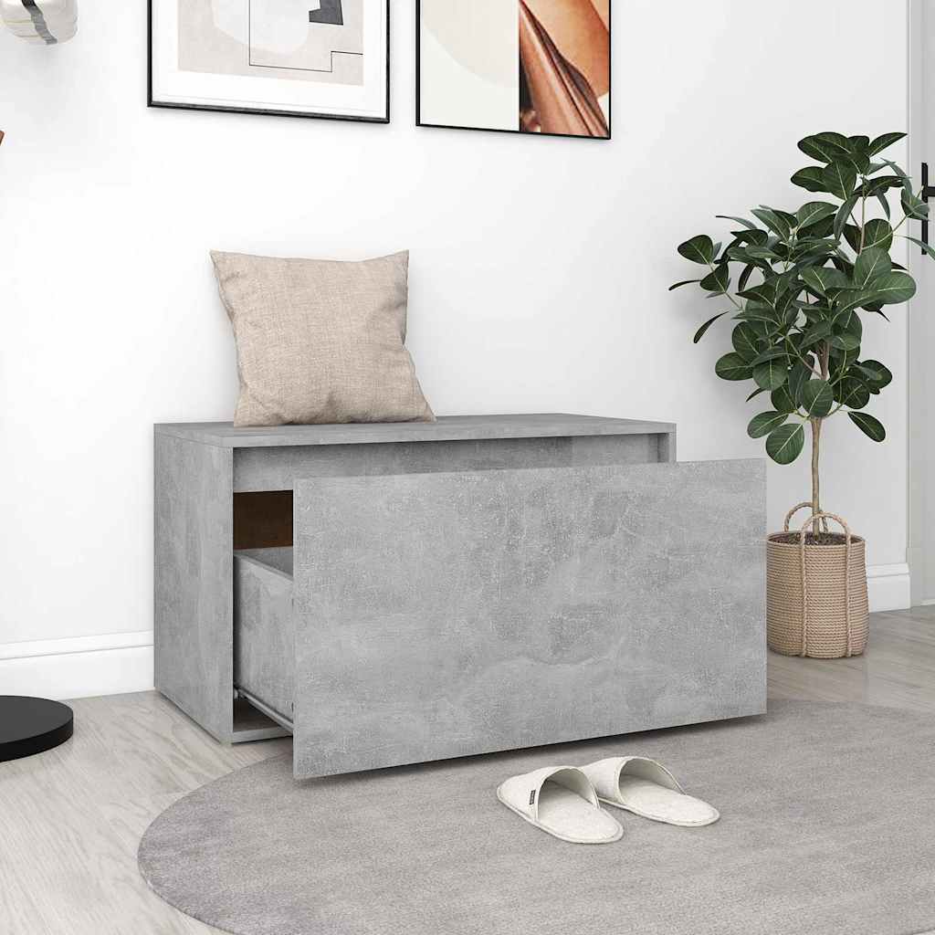 Vidaxl halbank 80x40x45 cm bewerkt hout betongrijs