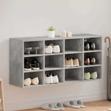 Vidaxl schoenenkast met plank betongrijs 103 x 30 x 51 cm bewerkt hout