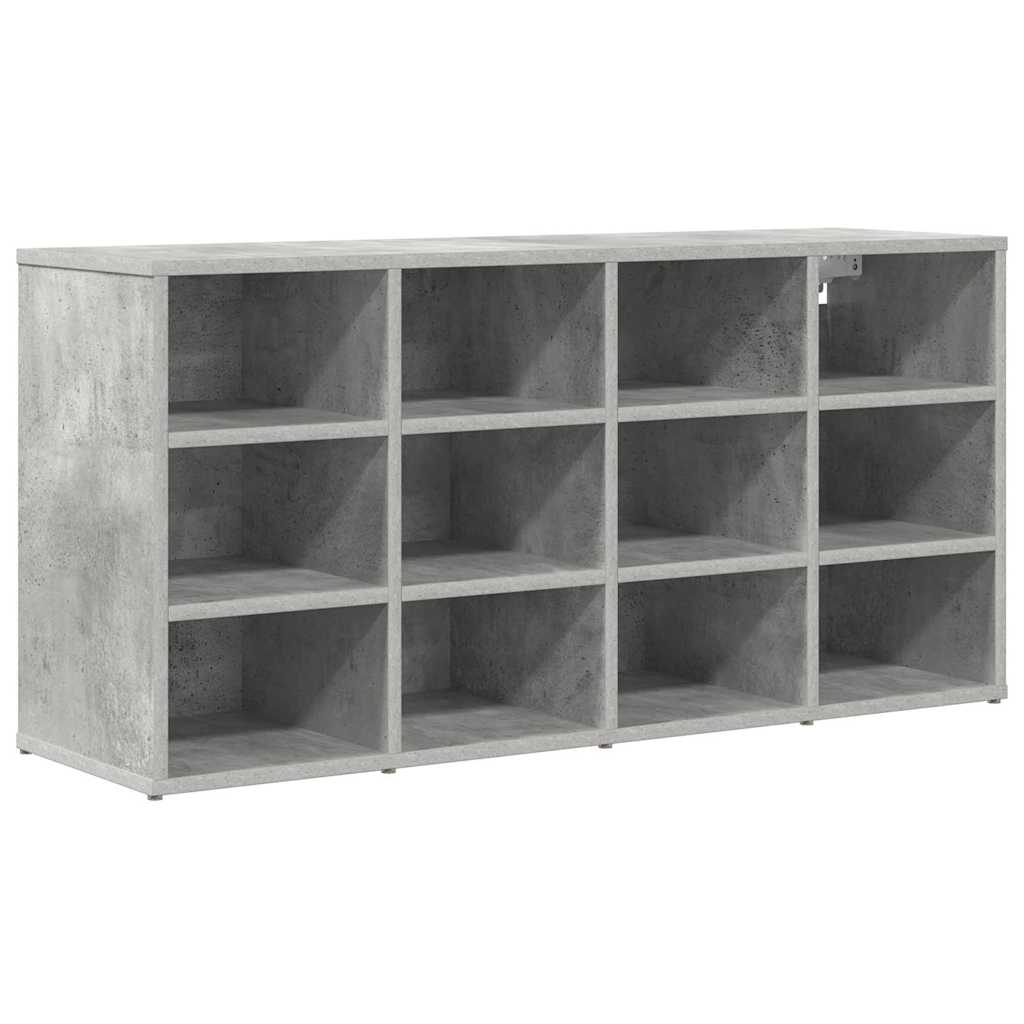 Vidaxl schoenenkast met plank betongrijs 103 x 30 x 51 cm bewerkt hout