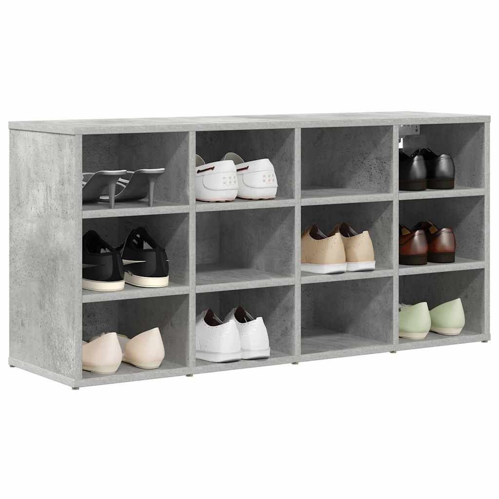 Vidaxl schoenenkast met plank betongrijs 103 x 30 x 51 cm bewerkt hout