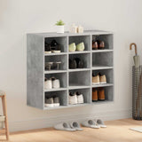 Vidaxl schoenenkast betongrijs 77,5 x 30 x 67 cm bewerkt hout