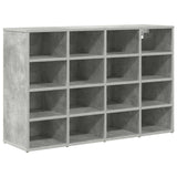 Vidaxl schoenenkast met plank betongrijs 103 x 30 x 67 cm bewerkt hout