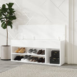 VidaXL Shoes Bank 105x30x45 cm Processed Wood White