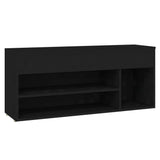 Vidaxl Shoes Bank 105x30x45 cm de madera procesada negra