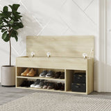 Vidaxl Schoenbank 105x30x45 cm Processed wood Sonoma oak -colored