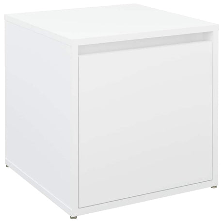 Vidaxl opbergbox met lade 40,5x40x40 cm bewerkt hout wit