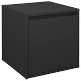 VidaXL Opbergbox met lade 40,5x40x40 cm bewerkt hout zwart