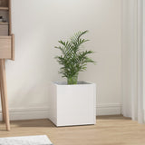 Vidaxl Planter grouss 40x4xx40 cm veraarbechte Holz héich Glanz wäiss