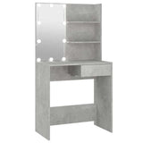 Vidaxl kaptafel met led-verlichting 74,5x40x141 cm betongrijs