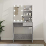 Vidaxl kaptafel met led-verlichting 74,5x40x141 cm betongrijs