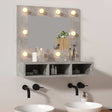 Vidaxl spiegelkast met led-verlichting 60x31,5x62 cm betongrijs