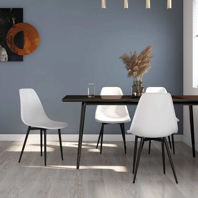 Vidaxl eetkamerstoelen 4 st pp wit