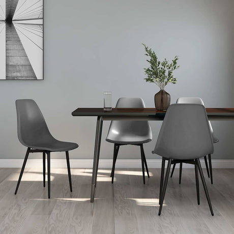 Vidaxl eetkamerstoelen 4 st pp grijs