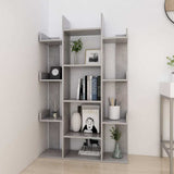 Vidaxl boekenkast 86x25,5x140 cm bewerkt hout betongrijs