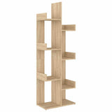 Vidaxl boekenkast 48x25,5x140 cm bewerkt hout sonoma eikenkleurig